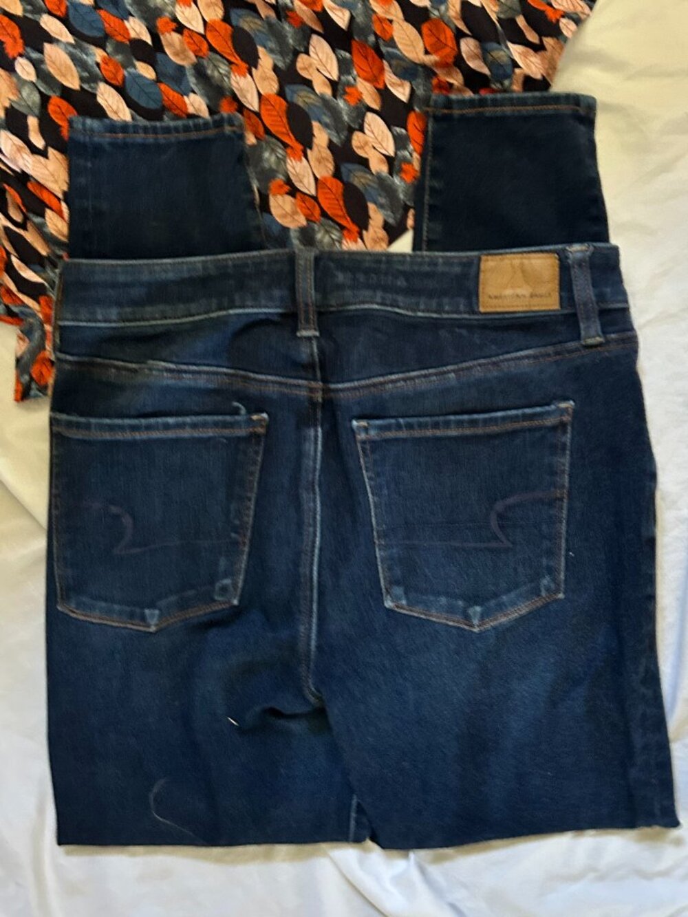 AEO dream jean size 8 short  womens denim blue jeans pants eight  stretch